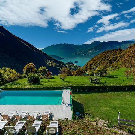 In A Green And Relaxing Atmosphere With Pool And Stunning Lake View Villa Marone Exteriör bild